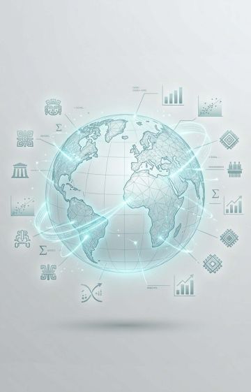 Wireframe Globe & Network
